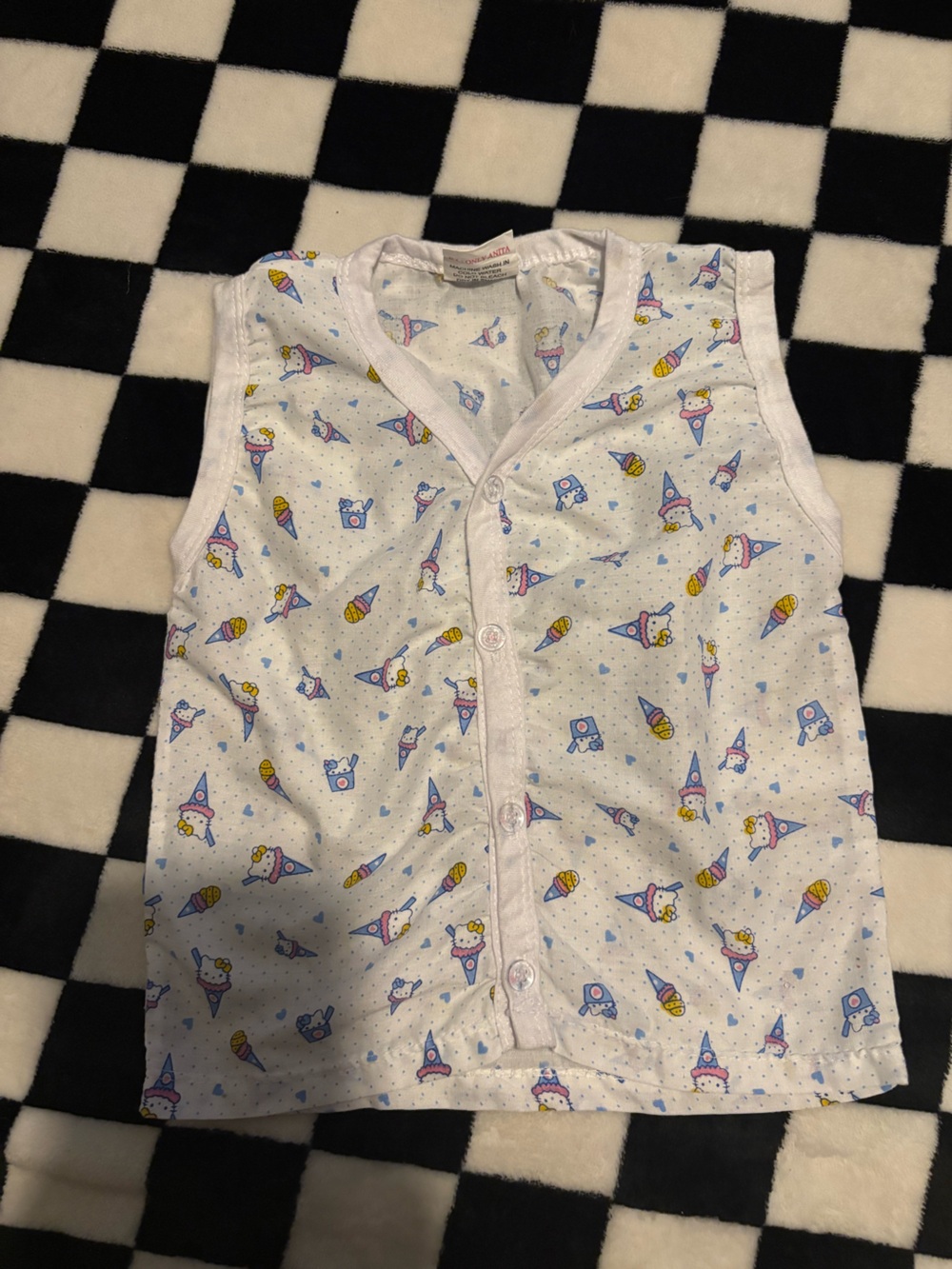 2T button up hello kitty tank top